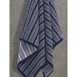 George Home navy herringbone hand towel 50 x 90cm, UK version