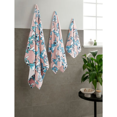 Disney Stitch coral printed bath sheet 100 x 150cm - British product
