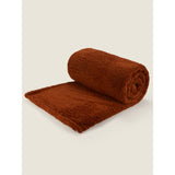 ASDA George Home Orange Plain Teddy Throw 220 x 200 cm- Buy online at McGrocer