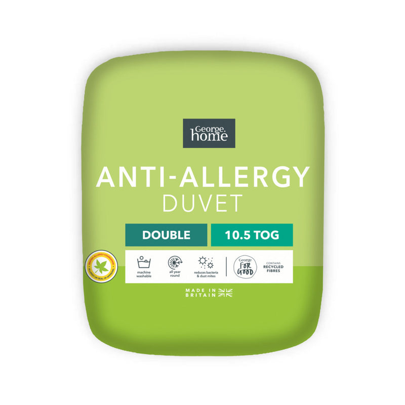 George Home Anti Allergy Duvet Double 10.5 Tog, UK version