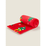 ASDA Warner Red Elf Supersoft Christmas Throw 150 x 120 cm- Buy online at McGrocer