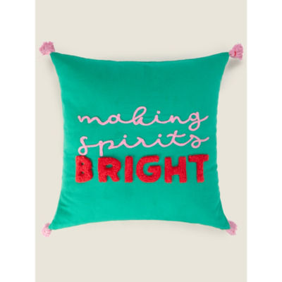 George Home green Christmas cushion 45x45 cm - British product