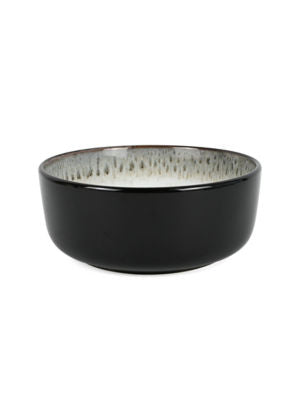 George Home black reactive glaze cereal bowl, UK version