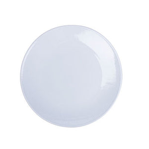 George Home White Ribbed Dinner Plate Porcelain British