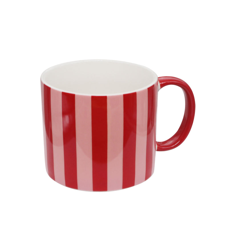 George Home Red and Pink Stripe Mug, UK version