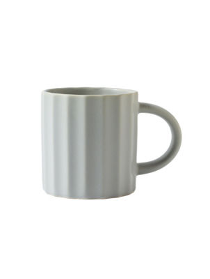 George Home Vertical Ribbed Grey Mug
