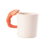 George Home white and orange crab-shaped ceramic mug, UK version