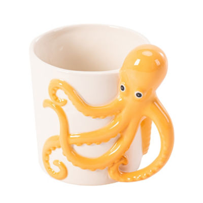 George Home white and yellow 3D octopus-shaped mug 0.3 kg, UK version