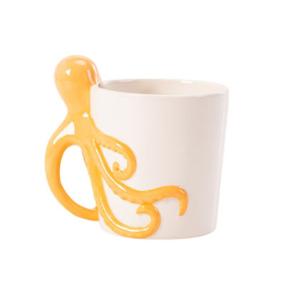 George Home white and yellow 3D octopus-shaped mug 0.3 kg, UK version