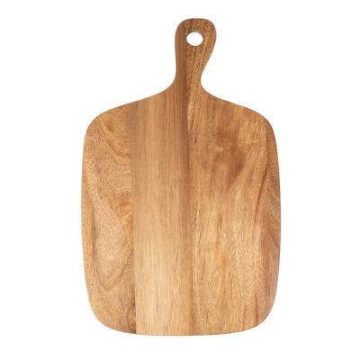 George Home Acacia Serving Platter With Handle 40cm, UK version