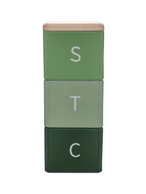 George Home green stacking canisters pack of 3, UK version