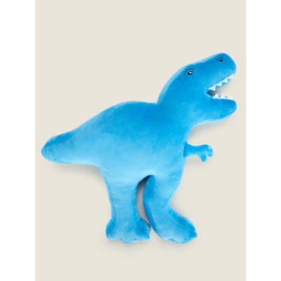 George Home blue dino cushion 45 x 35 x 5 cm, UK version