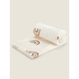 Plaid polaire George Home Natural Rainbow 120 x 150 cm