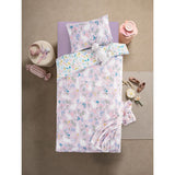 George Home ditsy floral bunny reversible cotton toddler duvet set, UK version