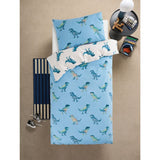 ASDA George Home Blue Dino Reversible Cotton Duvet Set - Single- Buy online at McGrocer