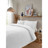 George Home white relaxed washed cotton duvet set king, UK version