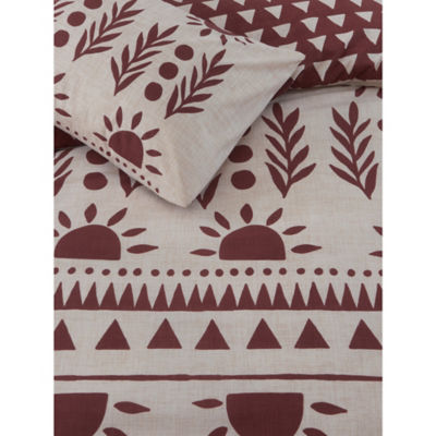 George Home bohemian block stamp duvet set single, imported from the UK