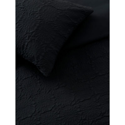 George Home Black Embossed Flower duvet set double - British product