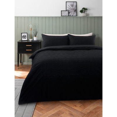 ASDA George Home Black Embossed Flower Duvet Set - King- Buy online at McGrocer