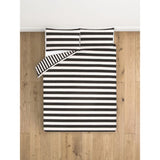 George Home humbug stripe reversible duvet set double, UK version