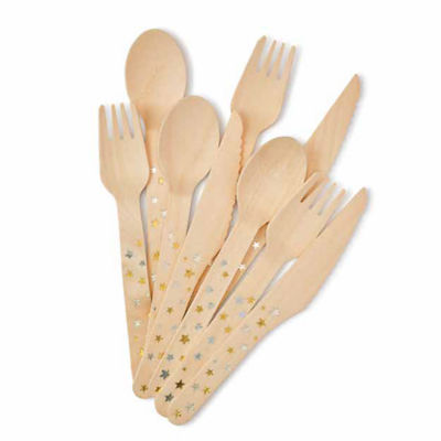 ASDA Ensemble de couverts en bois George Home Metallic Print 18 pièces - Acheter en ligne sur McGrocer