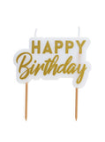 George Home Happy Birthday Text Candle 70x45x7mm, UK version