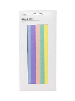 George pastel colour tissue paper 10pk, UK version