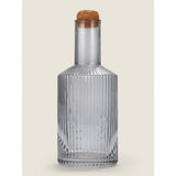 George Home Karaffe aus grauem, geripptem Glas, 1.3 l
