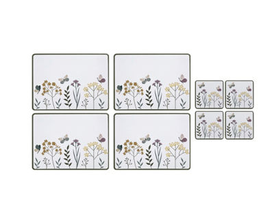 George Home Butterfly Meadow placemat and coaster set, UK version