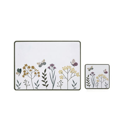 George Home Butterfly Meadow placemat and coaster set, UK version