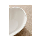 Stacey Solomon white beaded heart stoneware serving bowl 23x18.6x9cm - British product
