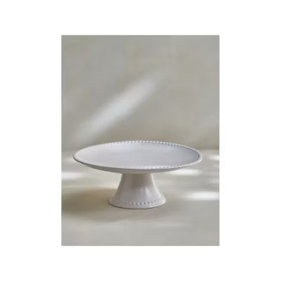 George Home white beaded cake stand 28x28x10cm, UK version