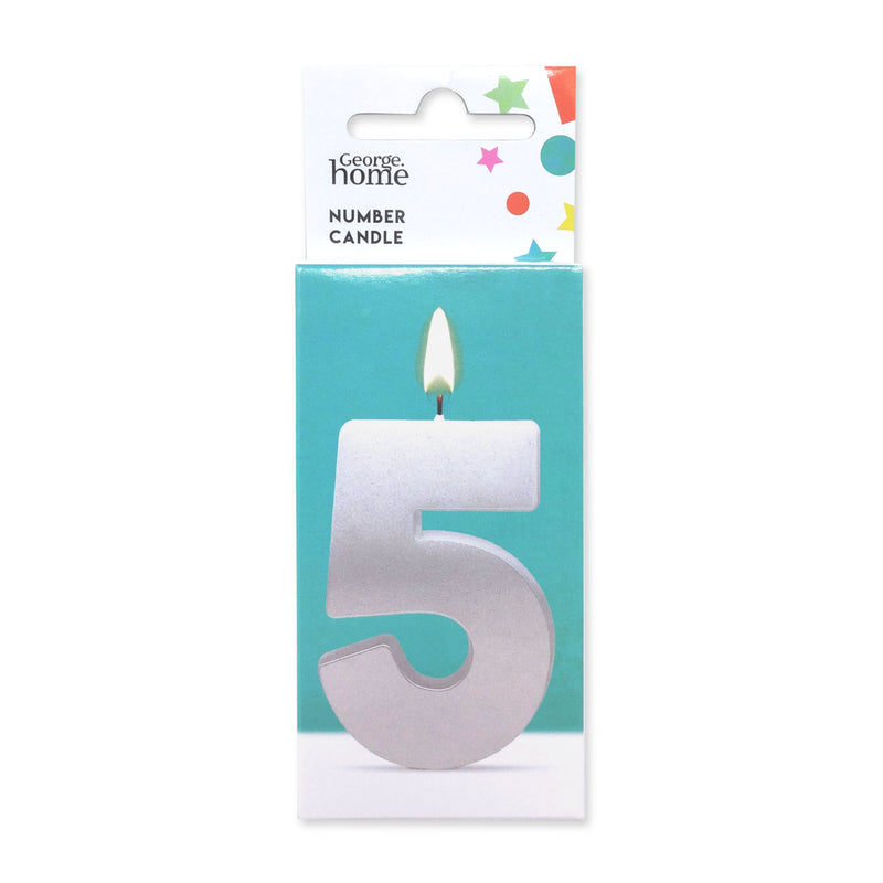 George Home large number candle 5, UK version