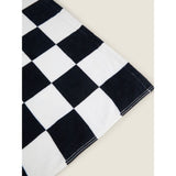 George Home black and white checkerboard printed cotton towel 152x71cm, UK version