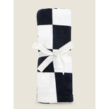 George Home black and white checkerboard printed cotton towel 152x71cm, UK version