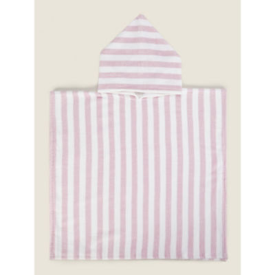 George Home Pink Stripe Cotton Poncho 57x108 cm, UK version