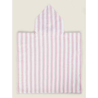 George Home Pink Stripe Cotton Poncho 57x108 cm, UK version