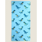 George Home Blue Dino printed cotton towel 152 x 71 cm, UK version