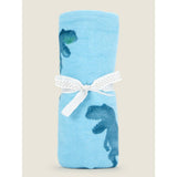 George Home Blue Dino printed cotton towel 152 x 71 cm, UK version