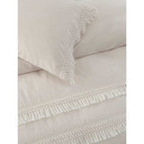 George Home duvet set cream macrame tassel king - British product