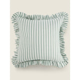 ASDA George Home Stripe Ruffle Trim Cushion 45 x 45 cm- Buy online at McGrocer