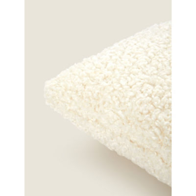 George Home cream borg cushion 40 x 30 cm, UK version