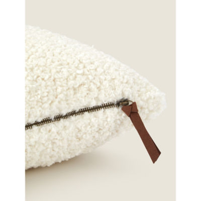 George Home cream borg cushion 40 x 30 cm, UK version