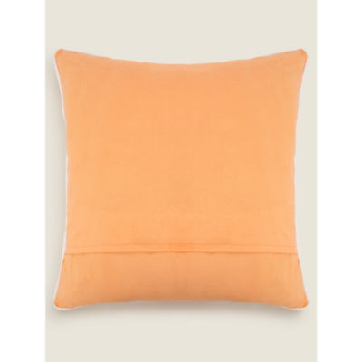 George Home orange embroidered shell cushion 45x45cm, UK version
