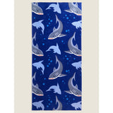 ASDA George Home Blue Shark Print Cotton Beach Towel 71 x 152 cm- Buy online at McGrocer