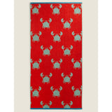 George Home beach towel Aqua Crab 79 x 152 cm, UK version