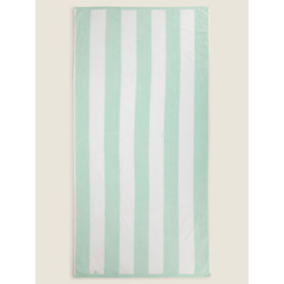 George Home mint stripe beach towel 79 x 152 cm, UK version