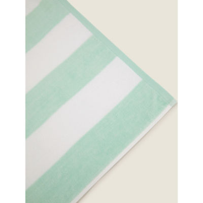 George Home mint stripe beach towel 79 x 152 cm, UK version