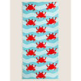 ASDA George Home Light Blue Crab Print Cotton Beach Towel 71 x 152 cm- Buy online at McGrocer