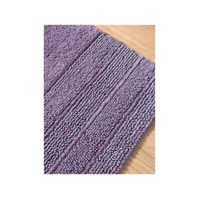 Stacey Solomon lilac cut loop stripe bath mat 50x80cm - British product